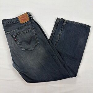 Levi's 569 Loose Straight Fit Jeans Dark Wash Denim 36x32 Mens Blue Skater Y2K